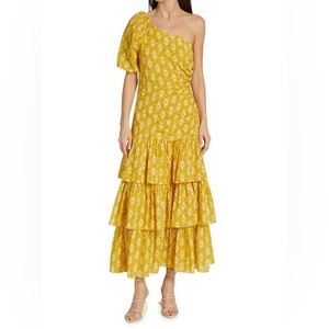 Veronica Beard Virginia One Shoulder Maxi Dress